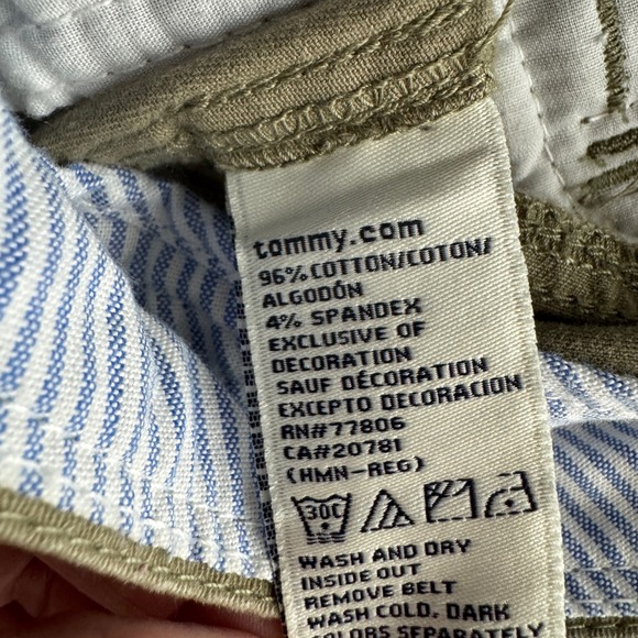 Vintage Tommy Hilfiger Women Y2K‎ Low Rise Bootcut Pants Size 4 Khaki Stretch - Picture 5 of 9